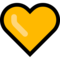 Yellow Heart emoji on Microsoft